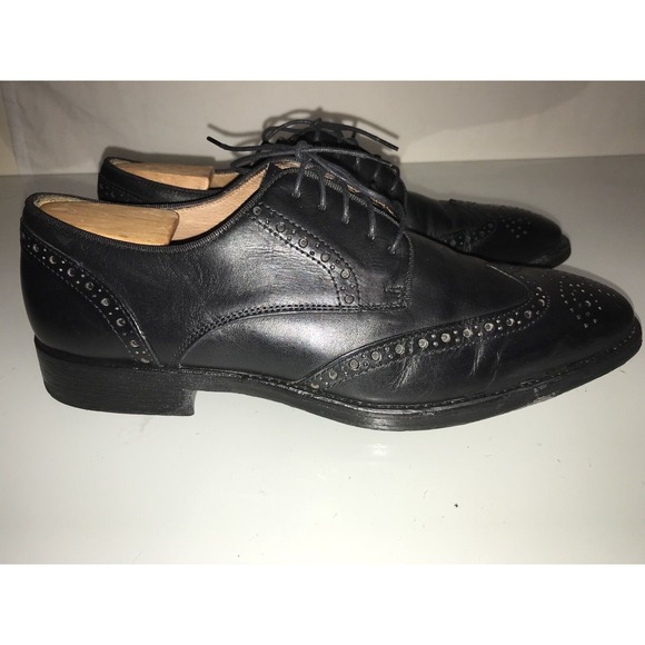 Johnston & Murphy J&M Est. 1850 Wing Tip Black Oxfords 20-5721 Men's Size 11M - Picture 4 of 12